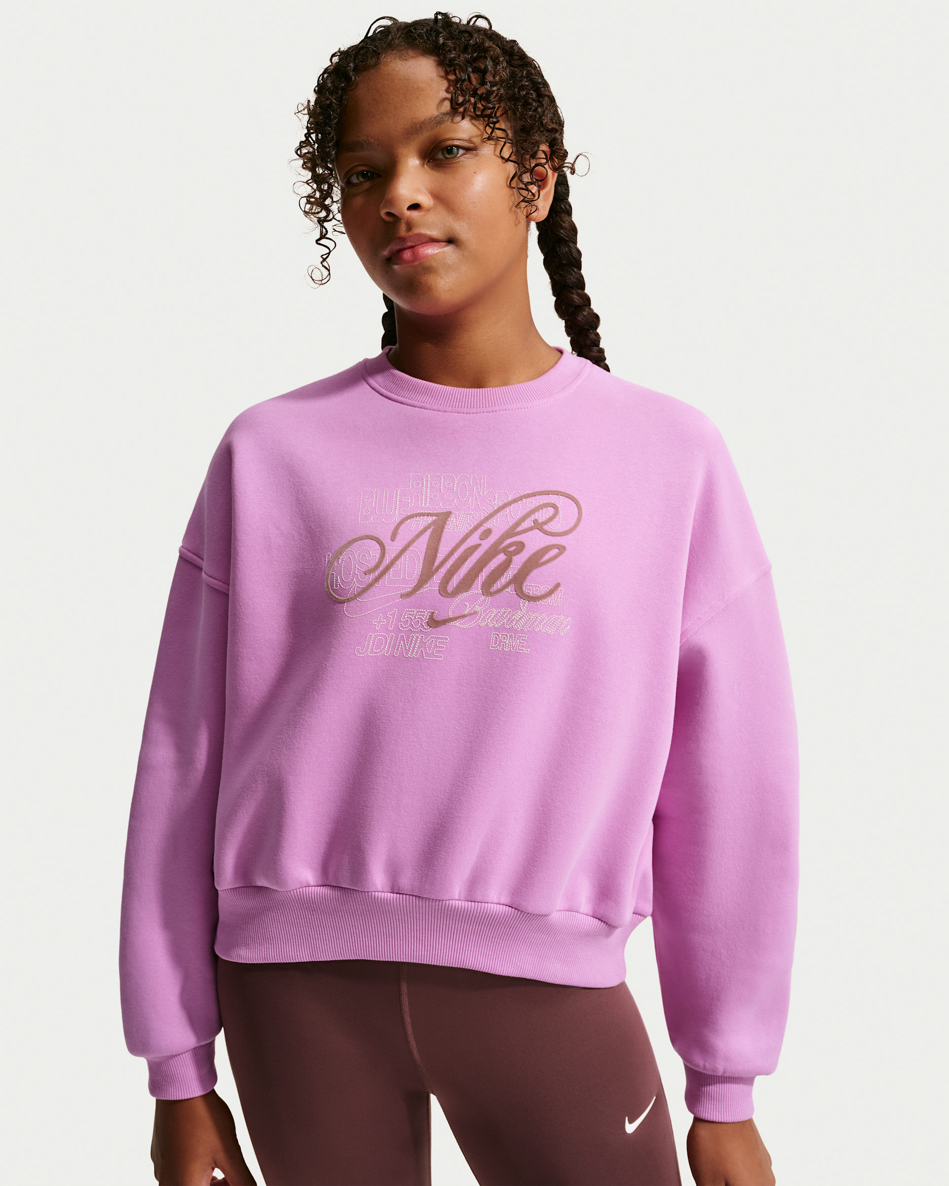Nike Sportswear Club Fleece Older Kids' (Girls') Boxy Crew-Neck